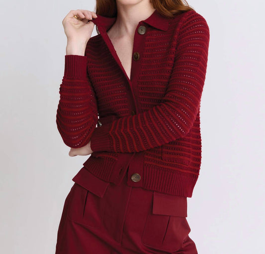 Matthew Bruch - Women's Striped Mesh Cardigan