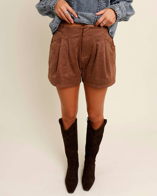 Jacquie The Label - Cordelia Suede Shorts