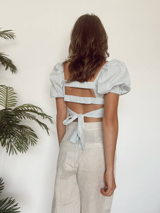 Fore - Tina Puff Sleeve Crop Top