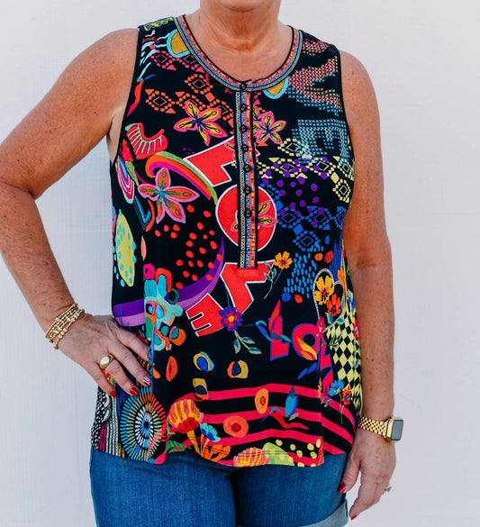 Johnny Was - The Janie Favorite Henley Swing Tank