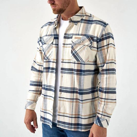 Burlebo - Plaid Flannel Long Sleeve Shirt