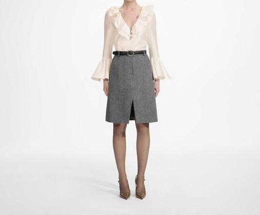 Self-Portrait - Taffeta Ruffle Top