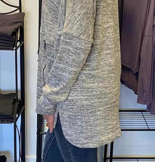 Ariella - High Neck Zipper Detail Top