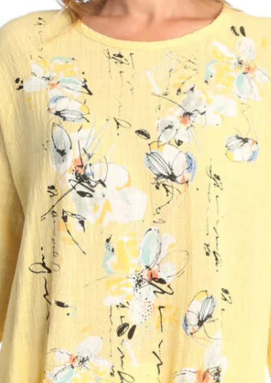 Jess & Jane - Bora Bora Mineral Washed Patch Pocket Top