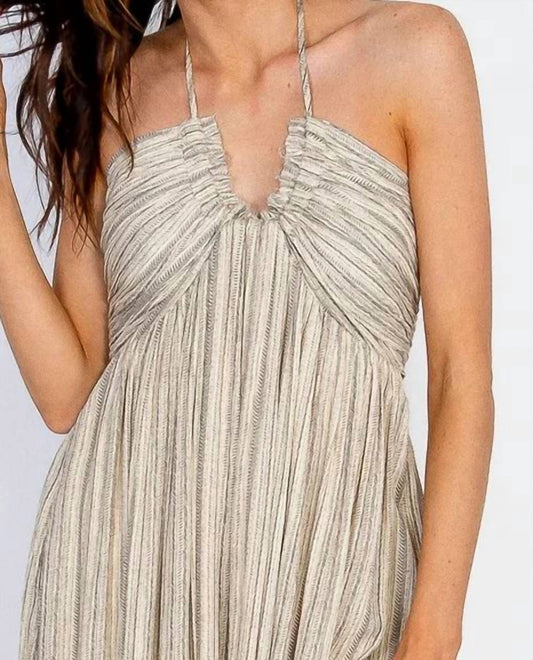 Promesa - From The Source Pocketed Halter Maxi Dress