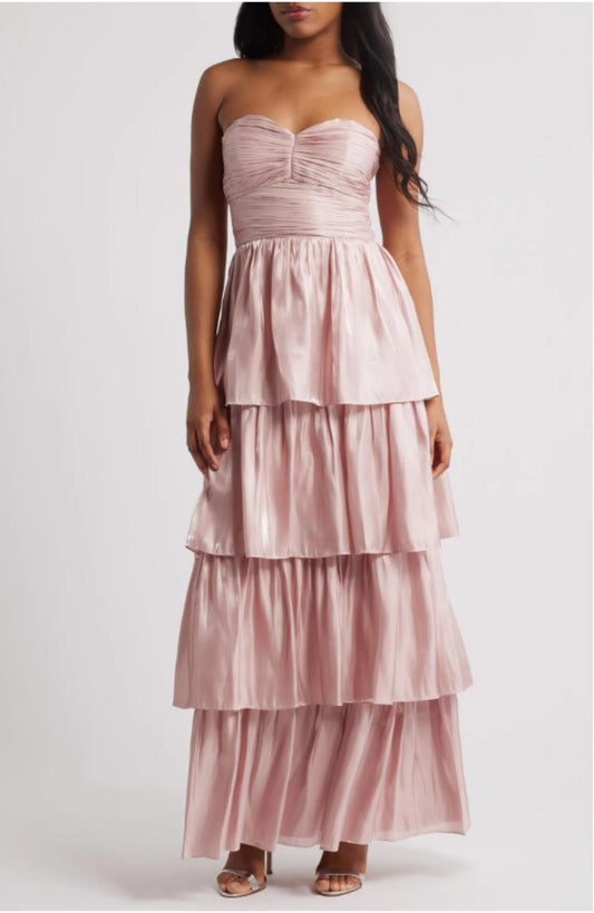 Lulus - Bella Tiered Maxi Dress