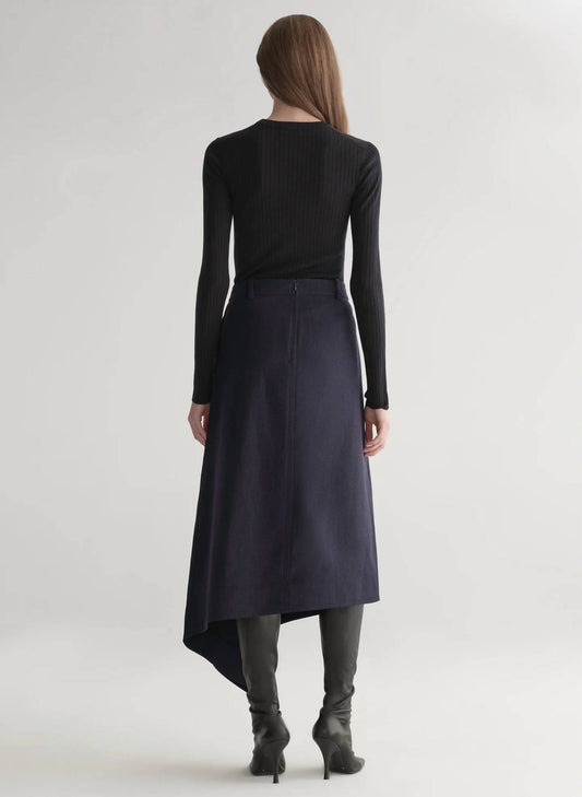 A.L.C. - Gael Melange Twill Midi Skirt