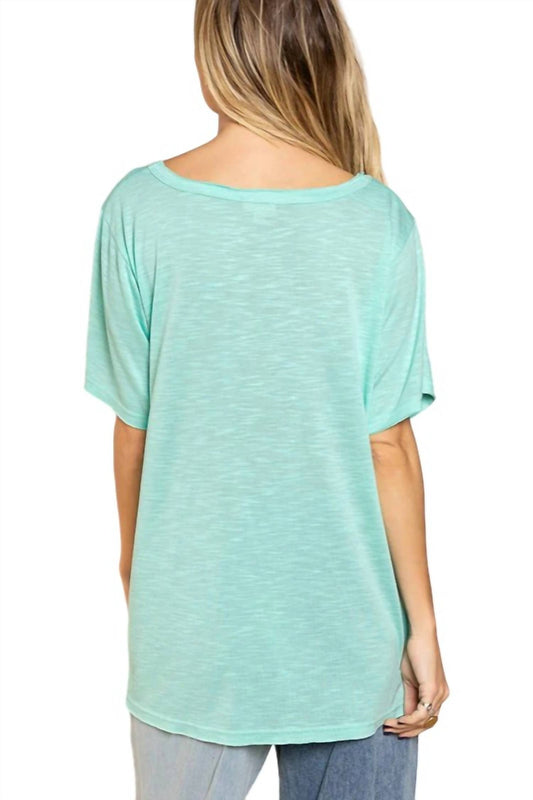 Pol - Paradise V Neck Slub Tee