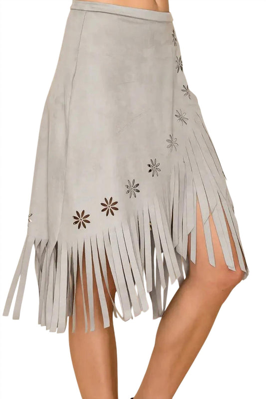 Vocal Apparel - Olivia Overlay Fringe Skirt