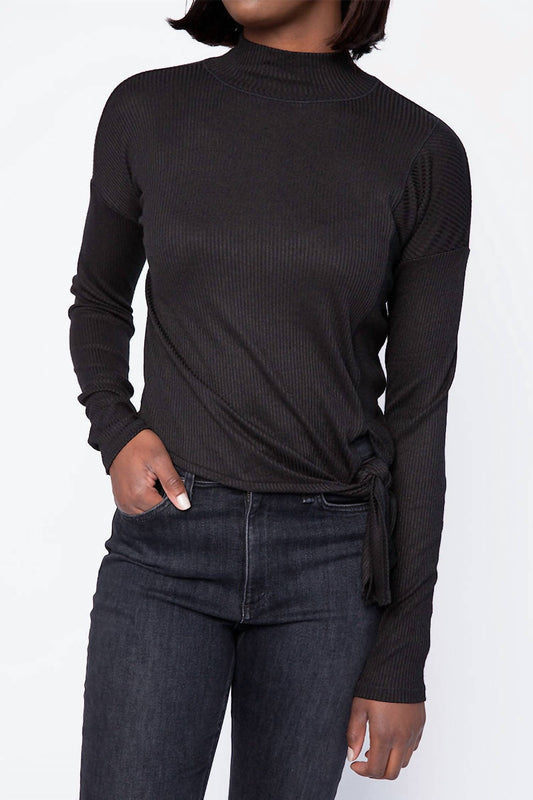 Rag & Bone - The Rib Knit Tie Turtleneck Top