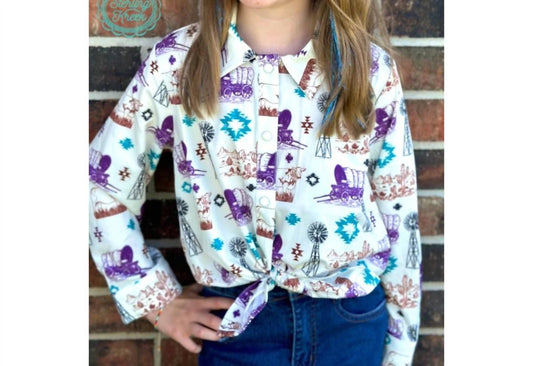 Sterling Kreek - Girl's Ranchy & Rad Long Sleeve Shirt