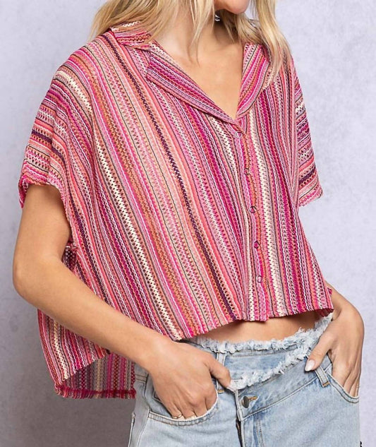 Pol - Savannah Striped Crop Top