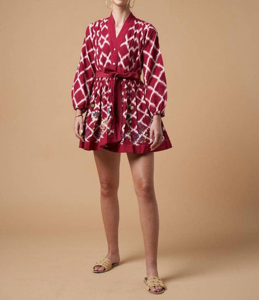 Guadalupe Design - Ada Kimono V-neck Short Dress