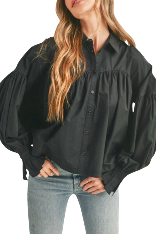 &Merci - Button Down Babydoll Top