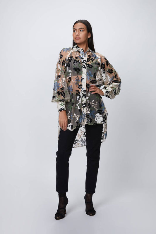 SOIREE EMBROIDERED OVERSIZE SHIRT