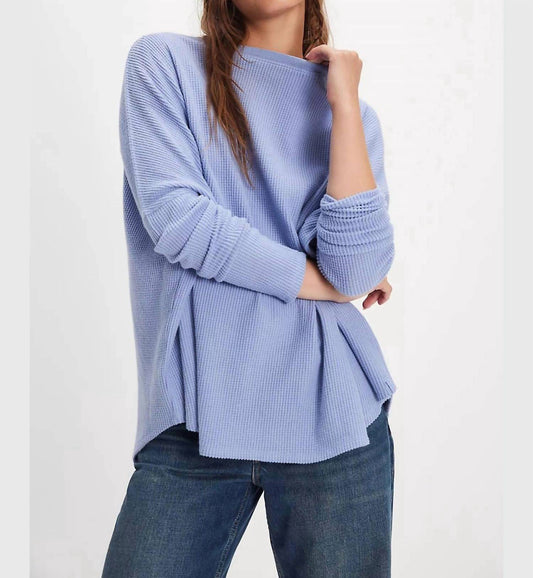 Free People - Women's Latte Blues Thermal Shirt