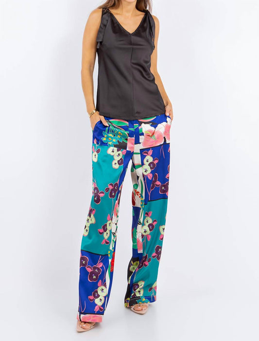 Paparazzi - Stretch Satin Solid Tie Shoulder Tank Top