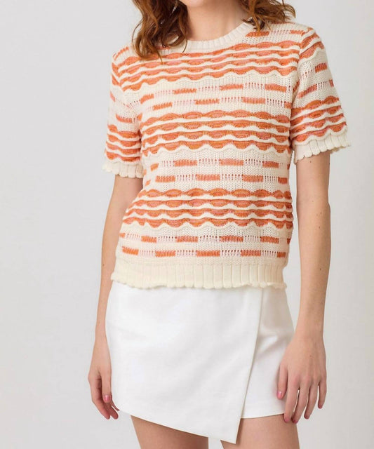 Mystree - Nina Short Sleeve Sweater Top