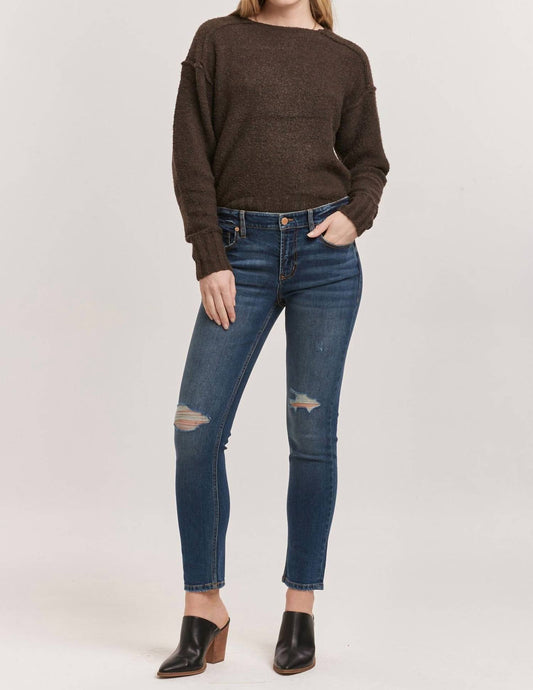 Dear John Denim - Aiden Straight Girlfriend Jeans - blue - clothing - cotton - blend