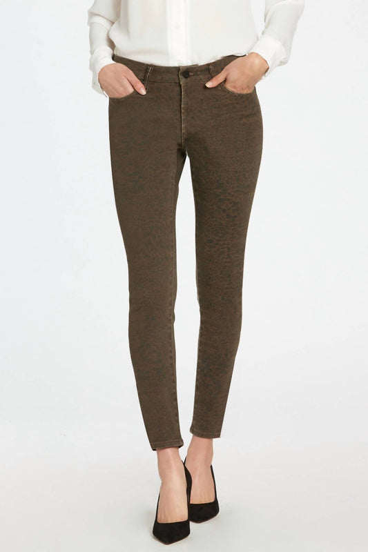 Dear John Denim - Gisele Leopard Skinny High Waisted Jeans - animal - brown - clothing