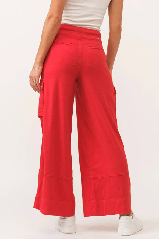 Dear John Denim - Marvey Super High Rise Ankle Wide Leg Pants - clothing - linen - blend - pants