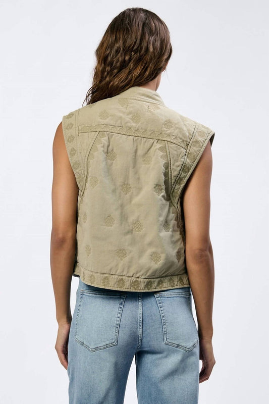 Dear John Denim - Mina Branch Vest - clothing - cotton - green