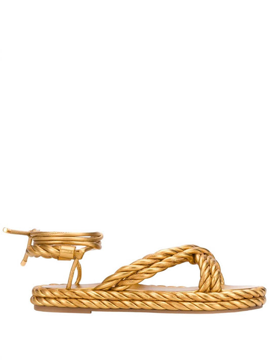 Valentino - Women's Rope Leather Sandals