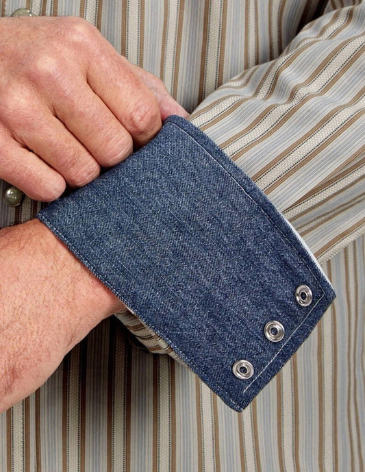 Stetson - Stetson Stripe Snap Button Down Shirt