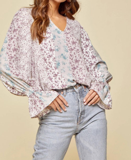 Andree By Unit - Floral Ruffle Sleeve Blouse