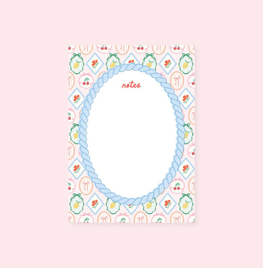 Rock Paper Scissors - Fruit Patchwork Notepad