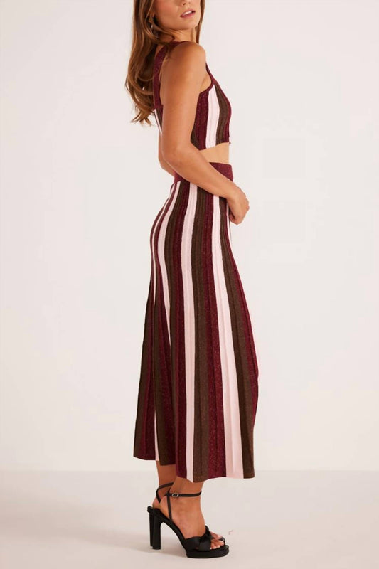 Minkpink - Eden Metallic Knit Midi Skirt