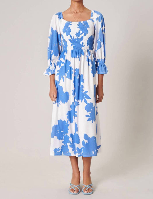 Sugarlips - Calypso Floral Denni Smocked Midi Dress