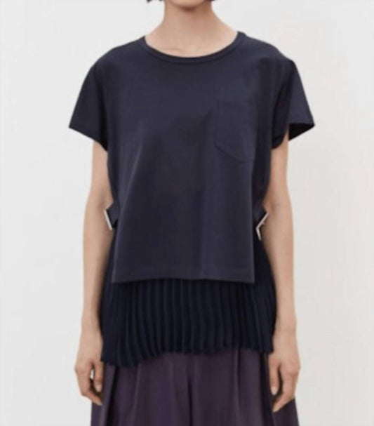 Meimeij - Layered Blouse With Side Buckles