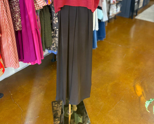 Kld. Signature - Women's Washed Satin Asymmetrical Pleated Pants