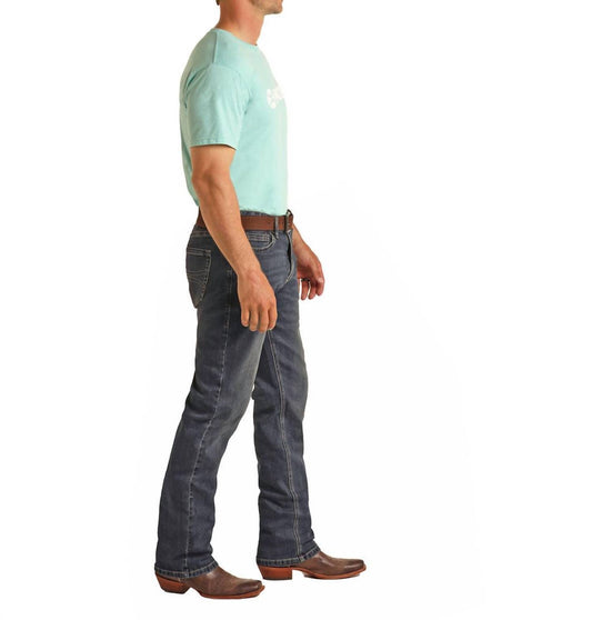 Rock & Roll Denim - Cowboy Hooey Double Barrel Stackable Bootcut Jeans