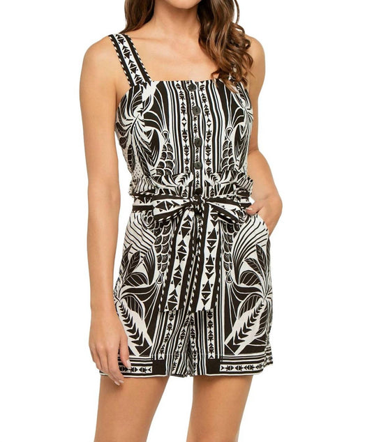Farm Rio - Monochrome Elegance Romper