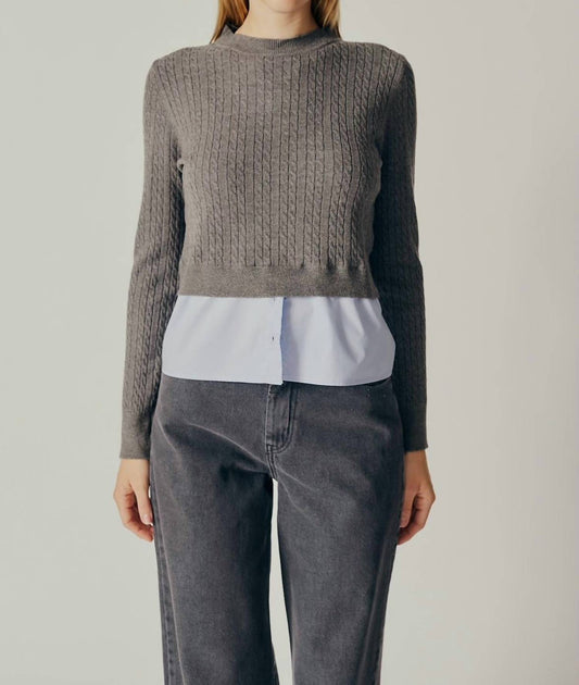 Deluc - Amsonia 2 In 1 Shirt Jumper - blouses - clothing - grey