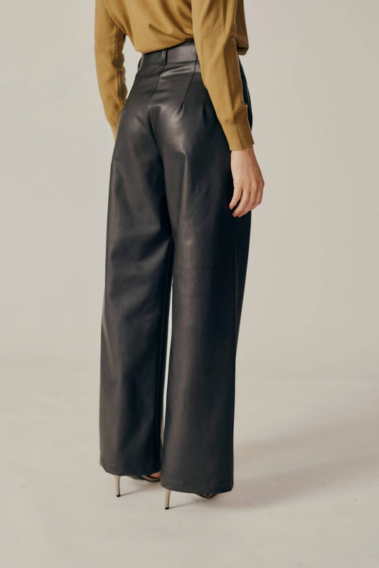 Deluc - Women's Clethra Pants - black - clothing - high - rise