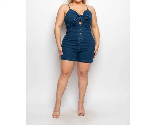 Curve Market - Button Down Denim Romper