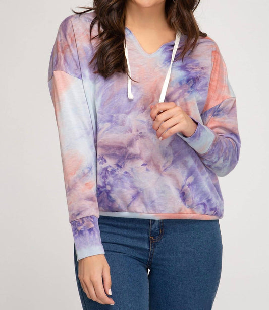 She + Sky - Tie Dyed French Terry Hoodie