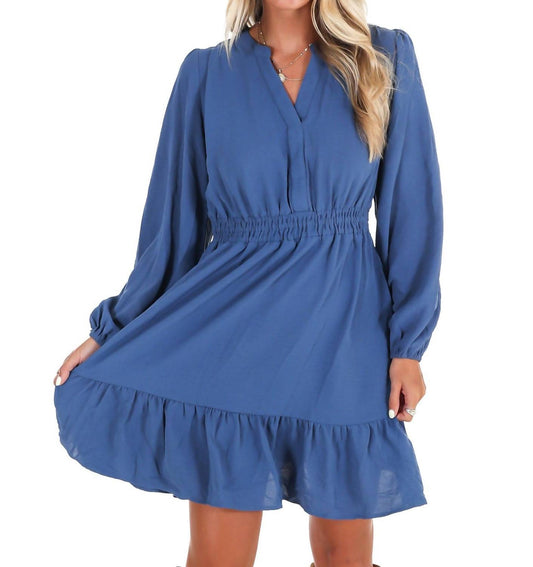 She + Sky - Crossed My Mind Long Sleeve Dress
