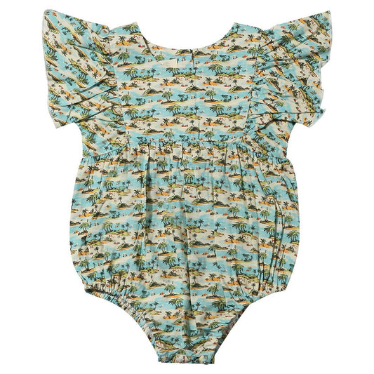 Vignette - Girl's Printed Miranda Ruffle Bubble Onesie