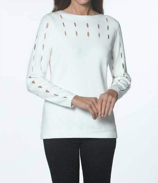 J'Envie/Eli - Cutout Jewel Neck Knit Sweater