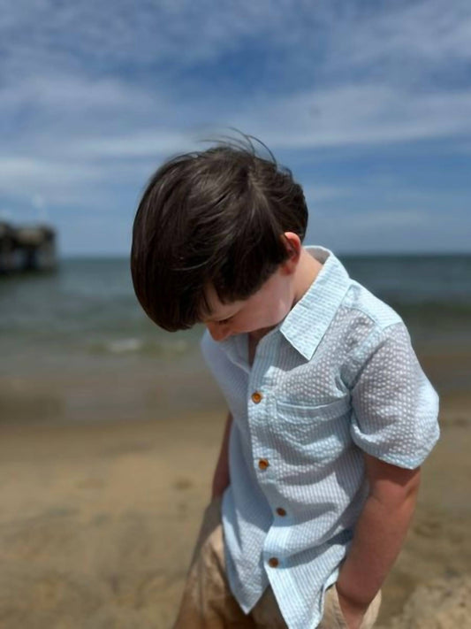 Me & Henry - Boy's Newport Woven Seersucker Shirt