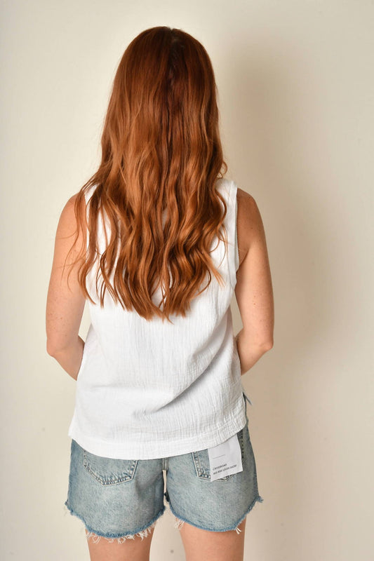 Bobi - Rib Mix V-neck Tank Top