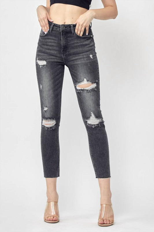 Risen - Olivia High Rise Distressed Skinny Jeans