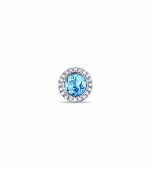 Diana M Jewels - 1.52 Cts Blue Topaz Stud Earrings