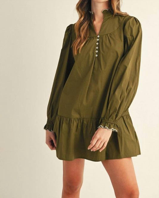 Jodifl - Puffed Sleeve Mini Shift Dress