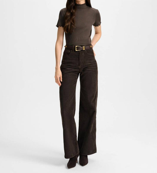 Veronica Beard - Taylor High Rise Wide Leg Corduroy Pants