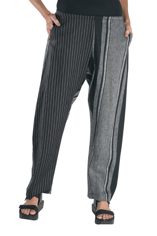Alembika - Women's Stripe Tapered Pants